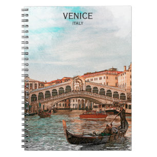 Cuaderno Venecia Italia Gondola City Canal View