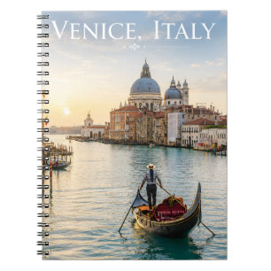 Cuaderno Venecia Italia Gran Canal góndola Atardecer