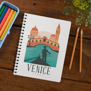 Cuaderno Venecia minimalista Italia Viajes vintage góndola