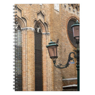 Cuaderno Venecia, Veneto, Italia - Un poste de luz está en