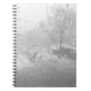 Cuaderno ventana de la ciudad de invierno