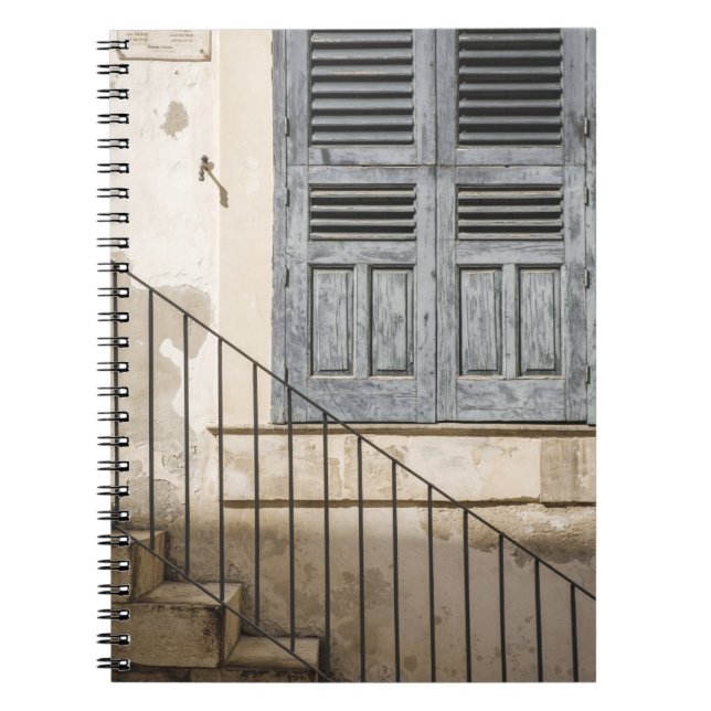 CUADERNO VENTANA DE MADERA GRIS (Frente)