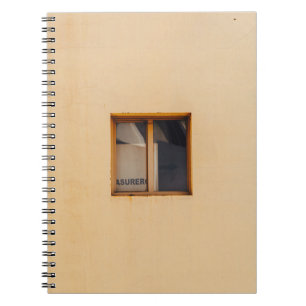 CUADERNO VENTANA DE VIDRIO DE MADERA MARRÓN