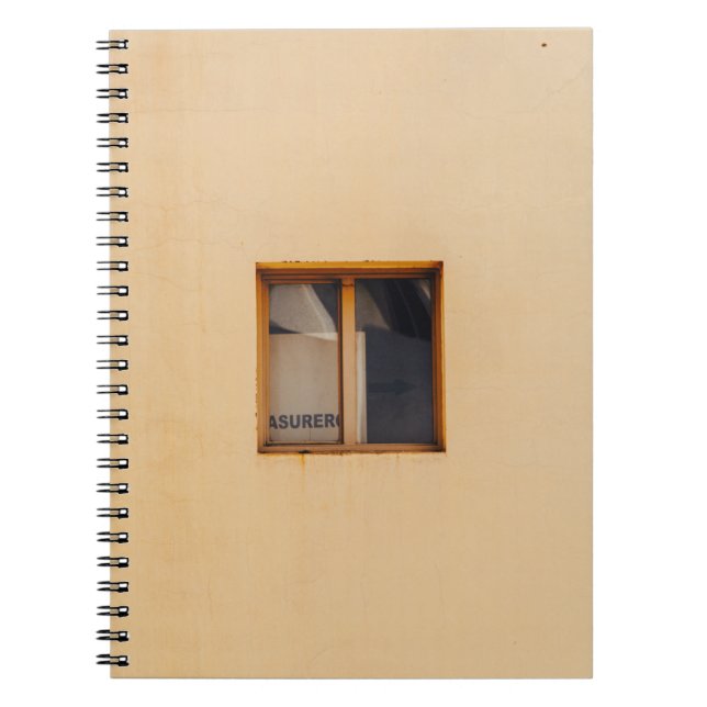 CUADERNO VENTANA DE VIDRIO DE MADERA MARRÓN (Frente)