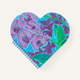 Cuaderno Ventana Jardín Orquídea Flores Arte Botánico Flora