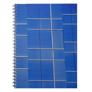 Cuaderno Ventanales de cristal azul y blanco