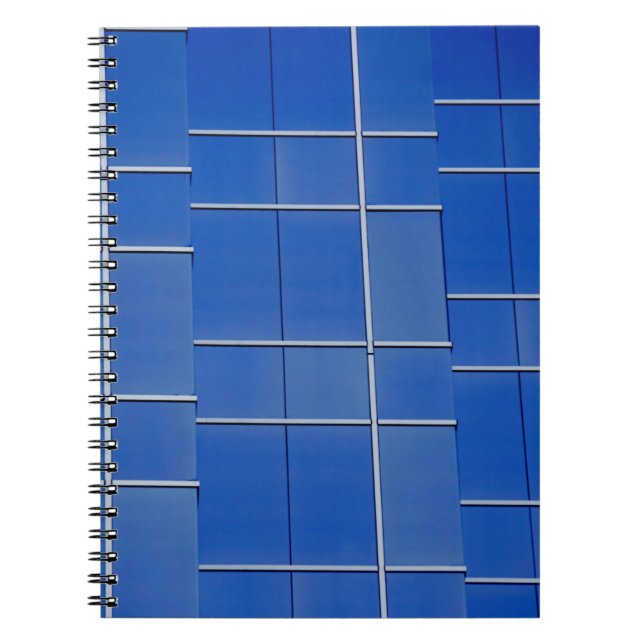 Cuaderno Ventanales de cristal azul y blanco (Frente)