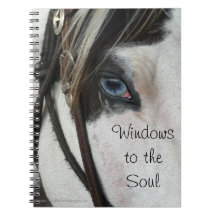 Ventanas de caballo al bloc de notas o diario Soul