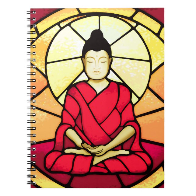 Cuaderno Ventanilla de cristal de mancha de buddha de Bali (Frente)