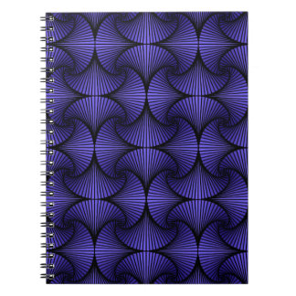 Cuaderno Ventilador de vieira 3D geométrico gráfico Púrpura