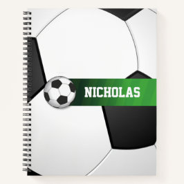 Cuaderno Ventilador deportivo de Soccer Ball personalizado