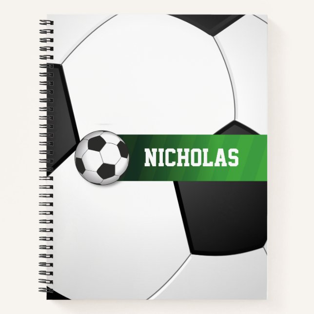 Cuaderno Ventilador deportivo de Soccer Ball personalizado (Anverso)