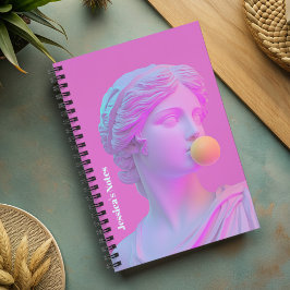 Cuaderno Venus de arte pop moderno rosa y morado
