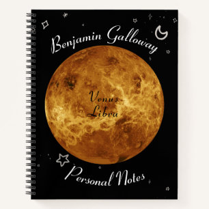 Cuaderno Venus Libra Monograma Tipografía Cósmica Guay