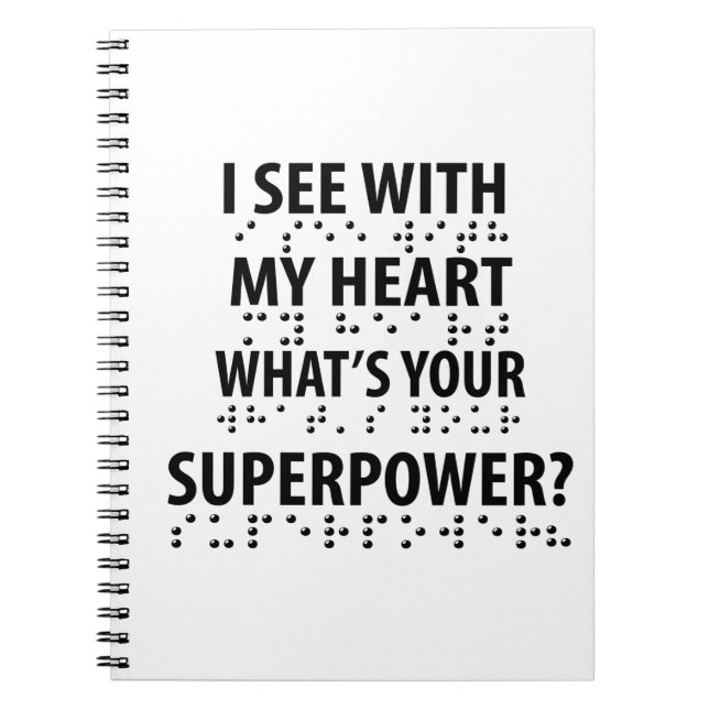 Cuaderno Veo Con Mi Corazón - Ceguera Braille (Frente)