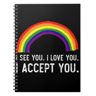 Cuaderno Veo Te Amo Te Acepto Camiseta Orgullo Gay LGBT