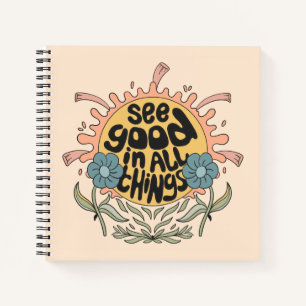 Cuaderno Ver Bien en todas las cosas Gráfico hippie