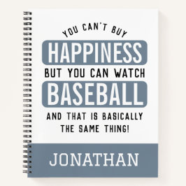 Cuaderno Ver el béisbol es felicidad es divertido el béisbo