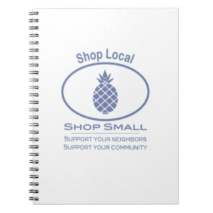 Cuaderno Ver local, comprar piña azul pequeña