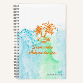 Cuaderno Verano Adventures Palm Tree personalizable verano