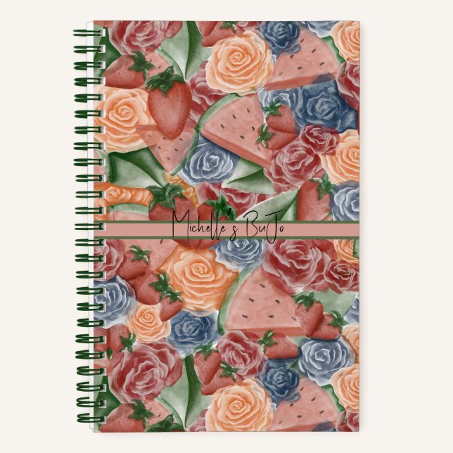 Cuaderno Verano australiano - sandía y fresas BuJo (Anverso)