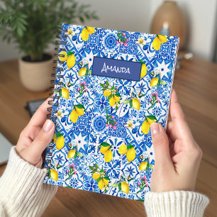 Cuaderno Verano Azul Mayólica Sicilia Cítrico Mediterráneo