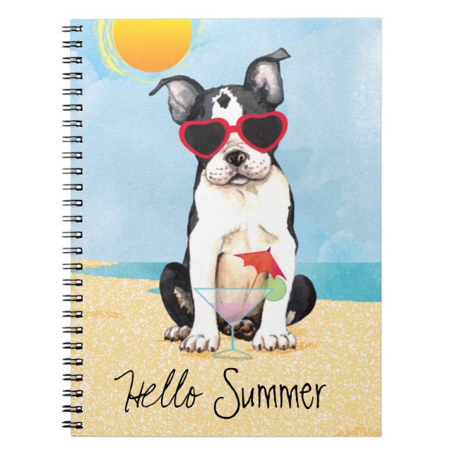 Cuaderno Verano Boston Terrier (Frente)