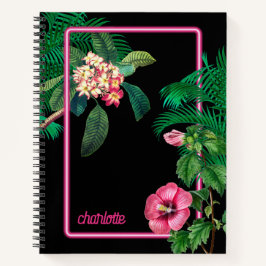 Cuaderno Verano Botánico Tropical Neon Pink