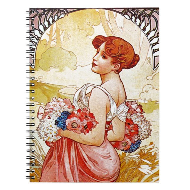 Cuaderno Verano de Alphonse Mucha (Frente)
