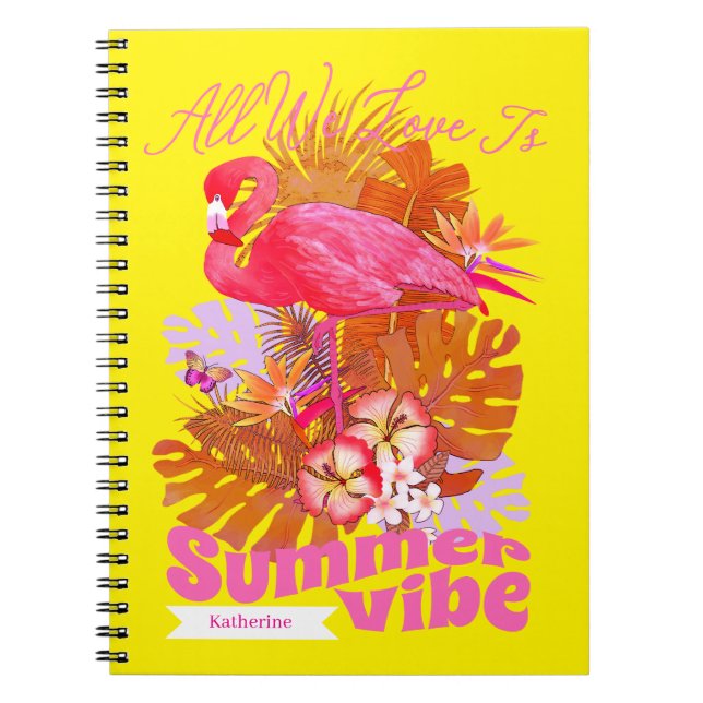Cuaderno Verano de Flamenco Amarillo (Frente)