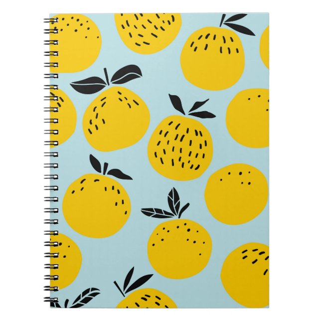 Cuaderno Verano de los naranjas: Frutísimo patrón de cosech (Frente)