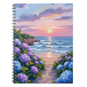 Cuaderno Verano de Nueva Inglaterra Pintura de playa de H
