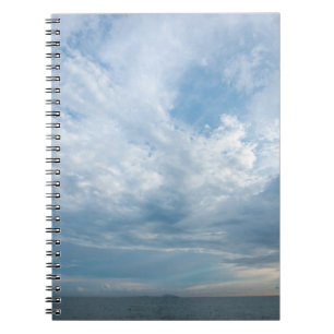 Cuaderno Verano en la playa con el cielo al atardecer. Copi
