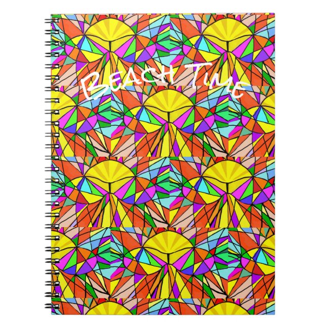Cuaderno Verano Multicolorizado de moda Retro Time Beach (Frente)