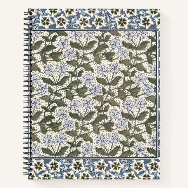 Cuaderno Verano Periwinkle Bonito Flor Elegante Floral (Anverso)