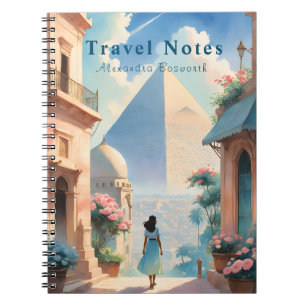 Cuaderno Verano personalizado en notas de viaje de Egipto -