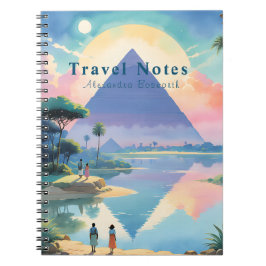 Cuaderno Verano personalizado en notas de viaje de Egipto -