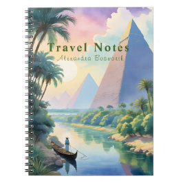 Cuaderno Verano personalizado en notas de viaje de Egipto -