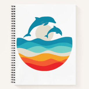 Cuaderno Verano Retro Vintage Delfín de Playa 