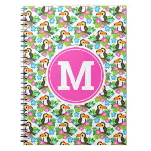 Cuaderno Verano Tropical Tucán y Patrón Floral