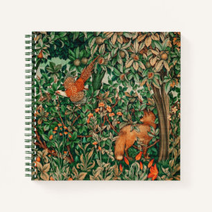Cuaderno VERDAD, ANIMALES FORESTALES Pheasant, Fox, Green F