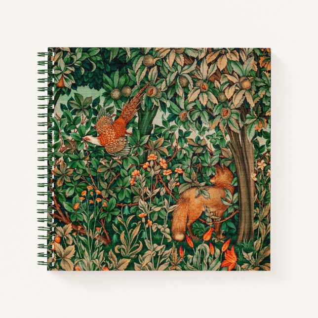 Cuaderno VERDAD, ANIMALES FORESTALES Pheasant, Fox, Green F (Anverso)