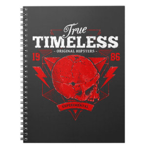 Cuaderno Verdadero diseño de cráneo creativo sin tiempo
