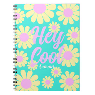 Cuaderno Verde azulado amarillo margarita