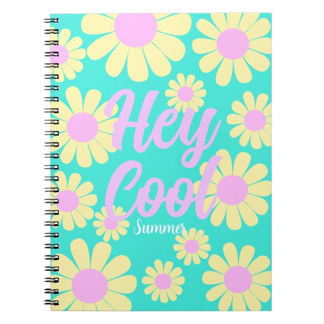 Cuaderno Verde azulado amarillo margarita (Frente)