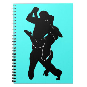 Cuaderno Verde azulado de bailarines de tango