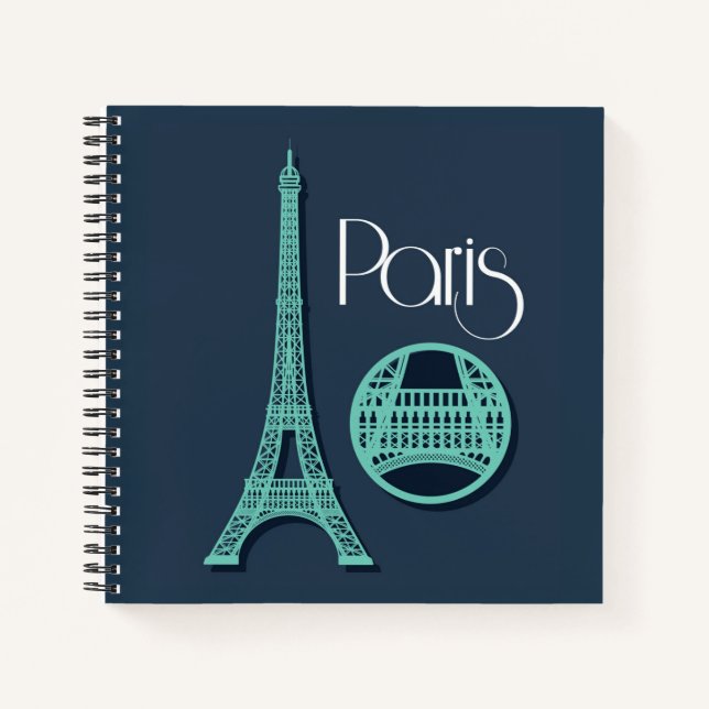 Cuaderno Verde azulado de París (Anverso)