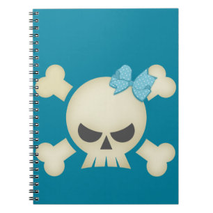 Cuaderno verde azulado del arco del cráneo N