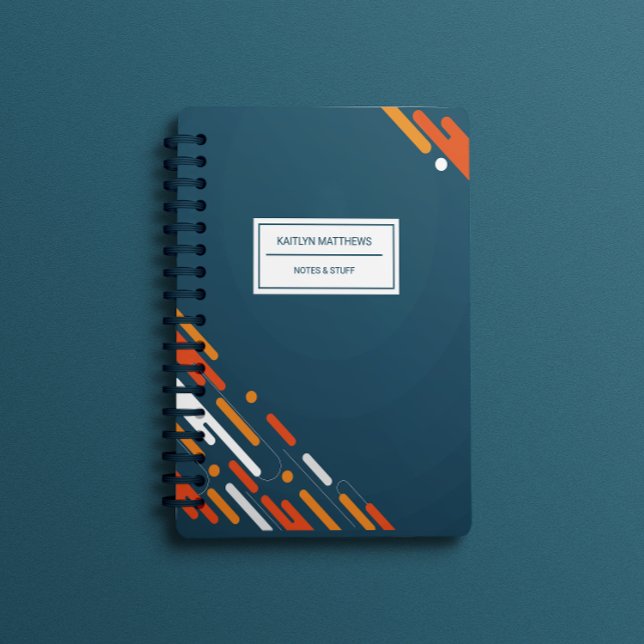 Cuaderno Verde azulado personalizado azul sencillo (Subido por el creador)