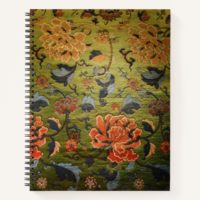Cuaderno Verde brocado chino (Anverso)